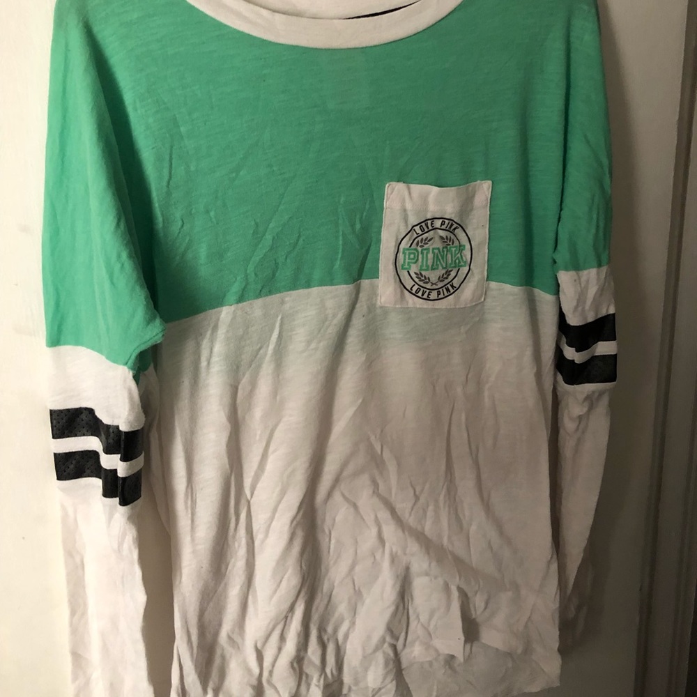 PINK baseball long sleeve tee